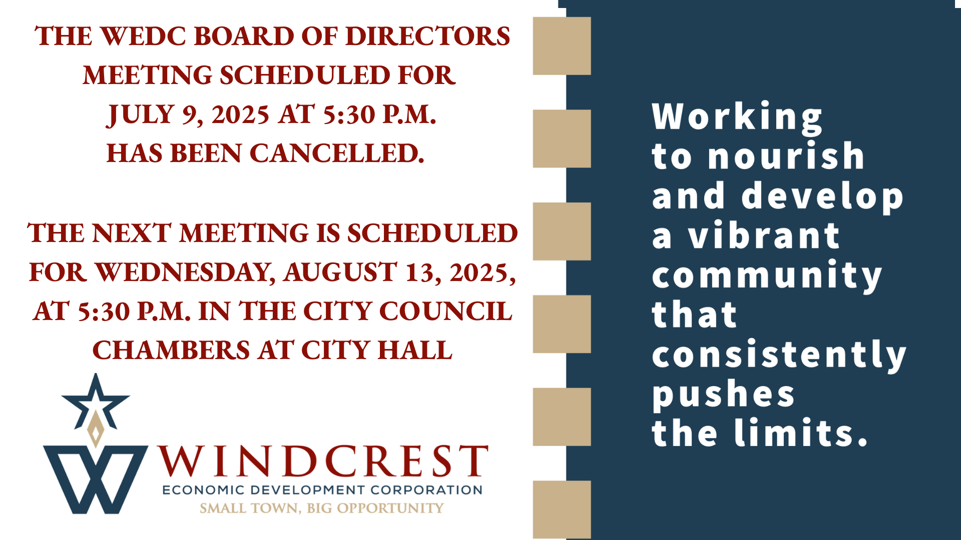 Meeting Cancellation